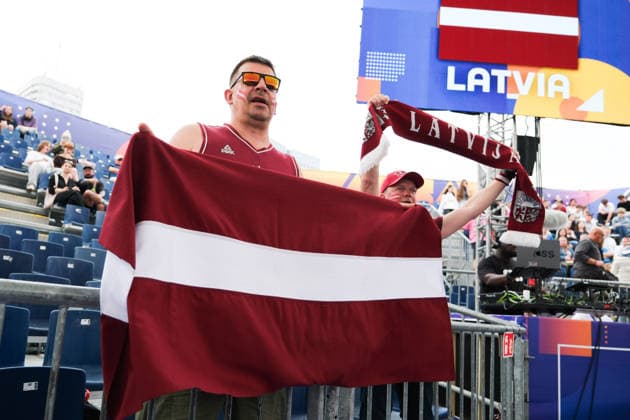 June 1, 2026, Warsaw, Masovian Voivodeship, Poland: Latvian fans cheer on their team during a FIBA 3x3 Basketball World Cup womenÃ¢â‚¬â ¢s Pool C game between Latvia and Philippines in Warsaw, Poland. Warsaw Poland - ZUMAk204 20260601_zip_k204_022 Copyright: xRomanxKozielx