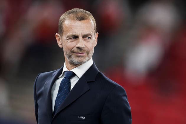 Paris Saint-Germain FC v Arsenal FC - UEFA Champions League Aleksander Ceferin, president of UEFA, looks on during the award ceremony following the UEFA Champions League 2025 26 final football match between Paris Saint-Germain FC and Arsenal FC. Budapest Hungary Copyright: xNicolòxCampox