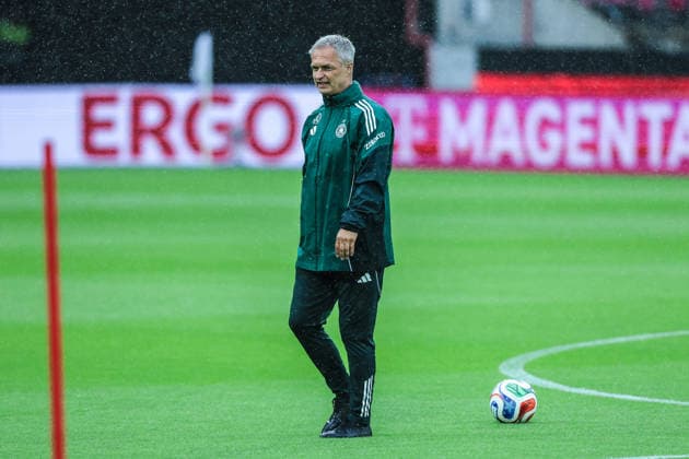 Fussball, WM-Qualifikation Europa (Frauen) Saison 2026 Abschlusstraining Deutschland vor dem Spiel gegen Norwegen 04.06.2026, RheinEnergeieSTADION Christian Wück (Trainer, Deutschland) Köln RheinEnergieSTADION Nordrhein-Westfalen Deutschland