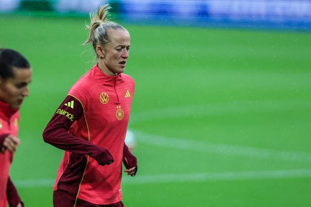 Fussball, WM-Qualifikation Europa (Frauen) Saison 2026 Abschlusstraining Deutschland vor dem Spiel gegen Norwegen 04.06.2026, RheinEnergeieSTADION Lea Schueller (Schüller, Schuller, Germany, 11) Köln RheinEnergieSTADION Nordrhein-Westfalen Deutschland