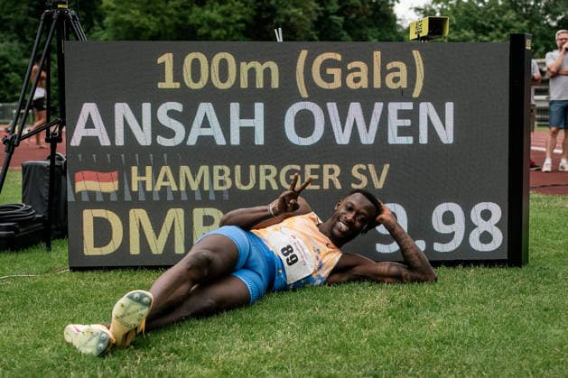Owen Ansah (Hamburger SV, 89, 100m Maenner), GER, Leichtathletik, Athletics, Sparkassen Gala, Regensburg, 06.06.2026, GER, Leichtathletik, Athletics, Sparkassen Gala, Regensburg, 06.06.2026 Regensburg Copyright: xStefanxMayerx EP_SMR