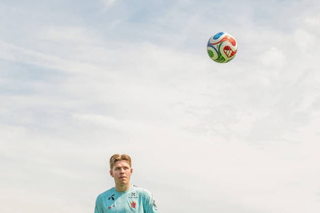 260606 Jens Petter Hauge of the Norwegian national football team at a training session during day -5 of the FIFA World Cup, WM, Weltmeisterschaft, Fussball 2026 on June 6, 2026 in Greensboro. Photo: Vegard Grott BILDBYRAN kod VG VG0941 bbeng fotball football soccer fotboll fifa world cup vm fotball-vm norge norway trening träning training practice precamp pre-camp Copyright: VEGARDxGRoTT BB260606VG024