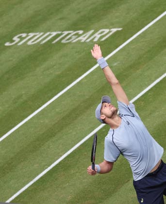 Stuttgart , Tennis , BOSS Open , Yannick Hanfmann ( GER )