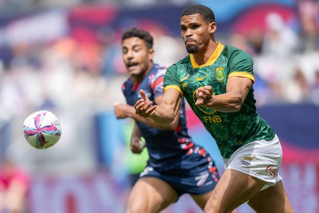 Bordeaux Sevens, SVNS Rugby World Championship, WM, Weltmeisterschaft Sebastiaan Jobb (RSA, Suedafrika). Drittes Turnier der SVNS World Championship, Siebener-Rugby WM vom 5. bis 7. Juni 2026 in Bordeaux (Frankreich). Tag 1, Gruppenspiele am 5. Juni 2026., Bordeaux Region Nouvelle-Aquitaine Frankreich Stade Atlantique