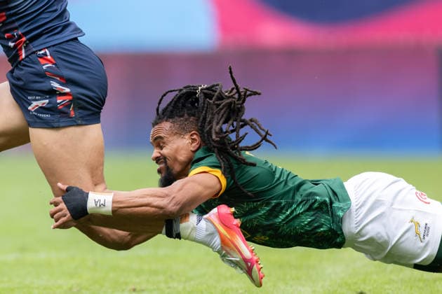 Bordeaux Sevens, SVNS Rugby World Championship, WM, Weltmeisterschaft Selvyn Davids (RSA, Suedafrika). Drittes Turnier der SVNS World Championship, Siebener-Rugby WM vom 5. bis 7. Juni 2026 in Bordeaux (Frankreich). Tag 1, Gruppenspiele am 5. Juni 2026., Bordeaux Region Nouvelle-Aquitaine Frankreich Stade Atlantique