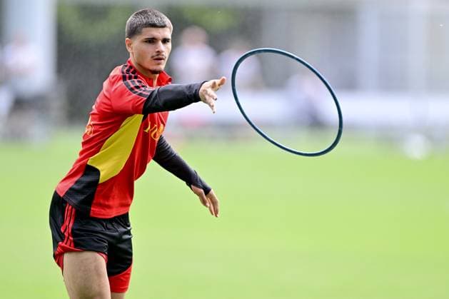 Belgium s Matias Fernandez-Pardo pictured during a training session of Belgian national soccer team Red Devils in their base camp, home of the Seattle Sounders, Renton, Seattle, USA, on Friday 19 June 2026. The Red Devils prepare for their next game in the group stage of the 2026 FIFA World Cup, WM, Weltmeisterschaft, Fussball DIRKxWAEM  x178322908x