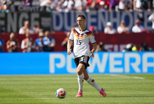 Nico Schlotterbeck (Germany) controls the ball during Germany v Cote D Ivoire, Group E FIFA World Cup, WM, Weltmeisterschaft, Fussball 2026, Toronto Stadium, Toronto, Canada on June 20, 2026. Thor Wegner DeFodi Images. (Photo by DeFodi Images) -