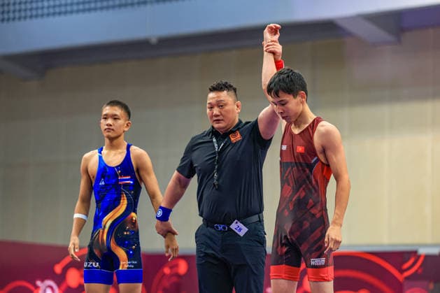 U15 Wrestling Asian Championships 2026 57kg GR - Nurislam Kenzhebaevich Kenzhebaev (KGZ) df. Pathit Reeja (THA)