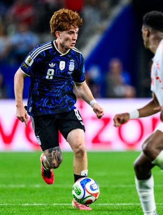 260627 Valentin Barco of Argentina during the FIFA World Cup, WM, Weltmeisterschaft, Fussball 2026 football match between Jordan and Argentina on June 27, 2026 in Dallas. Photo: Ludvig Thunman BILDBYRAN kod LT LT0808 fotboll football soccer fotball vm fotbolls-vm fotball-vm fotbolls-vm 2026 fifa world cup 2026 day 17 bbeng Copyright: LUDVIGxTHUNMAN BB260627LT113