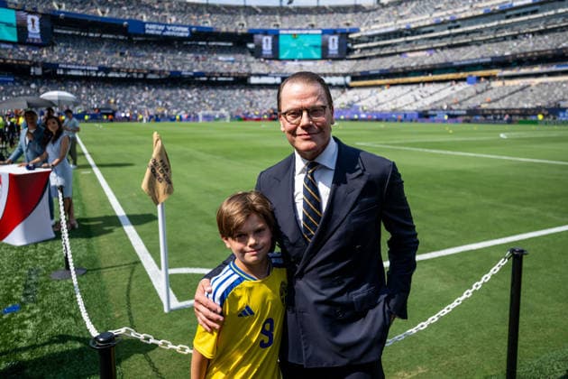260630 Prince Oscar and Prince Daniel of Sweden ahead of the FIFA World Cup, WM, Weltmeisterschaft, Fussball 2026 round of 32 football match between France and Sweden on June 30, 2026 in New Jersey. Photo: Petter Arvidson BILDBYRAN kod PA PA1270 fotboll football soccer fotball vm fotbolls-vm fotball-vm fotbolls-vm 2026 fifa world cup 2026 sverige sweden sverige a bbeng frankrike france round of 32 16-delsfinal Copyright: PETTERxARVIDSON BB260630PA061