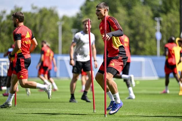 Belgium s Matias Fernandez-Pardo pictured during a training session of Belgian national soccer team Red Devils, on Friday 03 July 2026 in their base camp, home of the Seattle Sounders, Renton, Seattle, USA. The Rode Duivels - Diables Rouges qualified for the knockout stage of the 2026 FIFA World Cup, WM, Weltmeisterschaft, Fussball where they ll meet USA in the round of 16 on July 7th. DIRKxWAEM  x180294804x