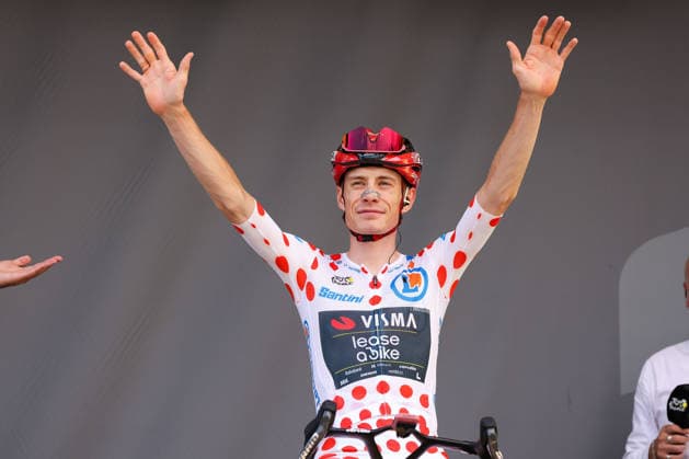 Sport Themen der Woche KW29 Sport Bilder des Tages Mulhouse, France JONAS VINGEGAARD (TEAM VISMA LEASE A BIKE) before the start of Stage 14 of the Tour de France 2026, from Mulhouse to Le Markstein Fellering, on July 18, 2026 in Mulhouse, France Copyright: HMBxMedia JoaquimxFerreira
