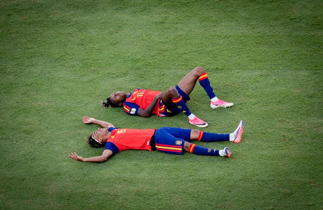 Sport Bilder des Tages #2 New York, USA 19th Jul 2026. Final jubilation Lamine Yamal (ESP) Nico Williams (ESP) Spain - Argentina World Cup Final Spanien - Argentinien 19.07.2026