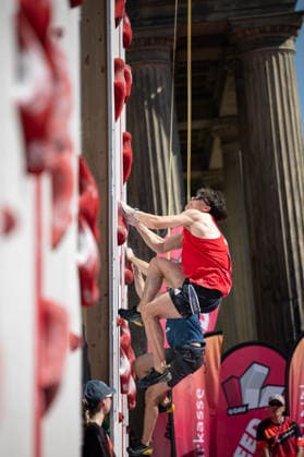 25.07.2026: Klettern - Speedklettern: Die Finals 2026 - Deutsche Meisterschaft Speed - Herren Andrin Zedler (Düsseldorf) Hannover Opernplatz Niedersachsen Deutschland
