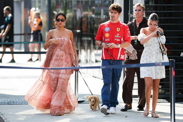 F1 - HUNGARIAN GRAND PRIX 2026 LECLERC Charles (mco), Scuderia Ferrari SF-26, portrait and SAINT MLEUX Alexandra (fra), fiancà e of LECLERC Charles, portrait, during the Formula 1 Hungarian Grand Prix 2026, 11th round of the 2026 Formula One World Championship, WM, Weltmeisterschaft from July 24 to 26, 2026 on the Hungaroring, in Mogyorod near Budapest, Hungary - MogyorodHungary Copyright: xEricxAlonsox