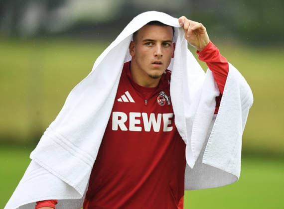 25.07.2026, xophax, Fussball 1.Bundesliga, 1.FC Koeln Trainingslager . Mannschaft in Kitzbühel .Training in Sankt Johann. Said El Mala ( 1.FC Köln ) nach dem Training Kitzbühel