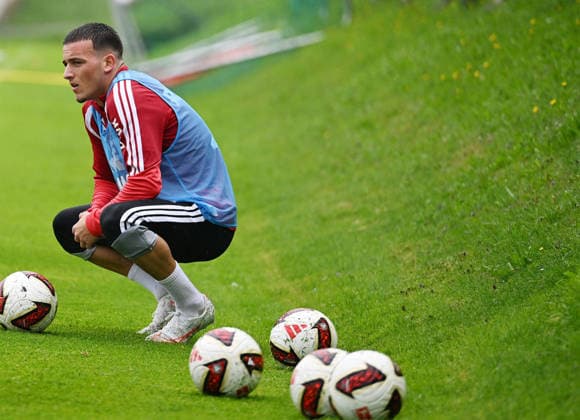 25.07.2026, xophax, Fussball 1.Bundesliga, 1.FC Koeln Trainingslager . Mannschaft in Kitzbühel .Training in Sankt Johann. Said El Mala (1.FC Köln ) Kitzbühel