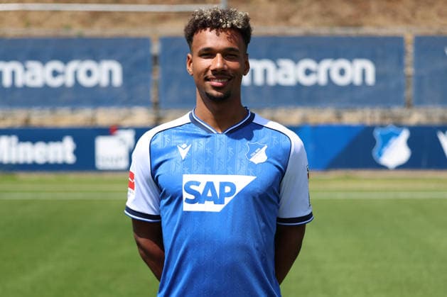 23.07.2026, xrekx, Fussball 1.Bundesliga, TSG 1899 Hoffenheim - Fototermin Saison 2026 27 v.l. Bambase Conte (TSG Hoffenheim) (DFL DFB REGULATIONS PROHIBIT ANY USE OF PHOTOGRAPHS as IMAGE SEQUENCES and or QUASI-VIDEO) Sinsheim