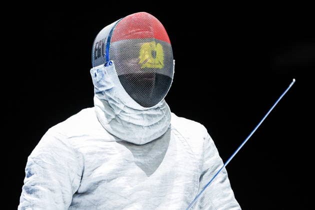 CHINA, HONG KONG - JULY 30, 2026: Athlete Adham Moataz represents Egypt in a men s team sabre event during the 2026 Kerry Fencing World Championships 2026 Fencing World Championships In Hong Kong  - ZUMAt113 20260730_zaa_t113_060 Copyright: xMikhailxSinitsynx