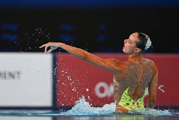 France, Paris, Centre Aquatique Olympique Metropole du Grand Paris, 31.07.2026, European Aquatics Championships Artistic Swimming - Day 1 - Duet Free Preliminary, Enrica Piccoli and Lucrezia Ruggiero of Itali Photo by Eibner Pressefoto Tino Henschel European Aquatics Championships Artistic Swimming - Day 1 - Duet Free Preliminary Paris Copyright: xEibnerxPressefotox