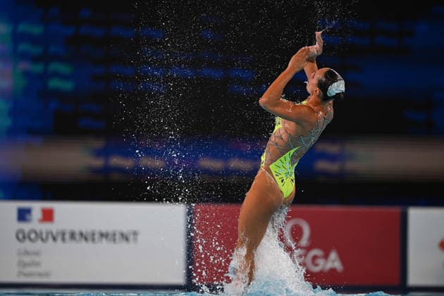 France, Paris, Centre Aquatique Olympique Metropole du Grand Paris, 31.07.2026, European Aquatics Championships Artistic Swimming - Day 1 - Duet Free Preliminary, Enrica Piccoli and Lucrezia Ruggiero of Itali Photo by Eibner Pressefoto Tino Henschel European Aquatics Championships Artistic Swimming - Day 1 - Duet Free Preliminary Paris Copyright: xEibnerxPressefotox