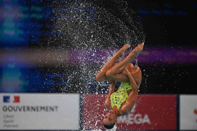 France, Paris, Centre Aquatique Olympique Metropole du Grand Paris, 31.07.2026, European Aquatics Championships Artistic Swimming - Day 1 - Duet Free Preliminary, Enrica Piccoli and Lucrezia Ruggiero of Itali Photo by Eibner Pressefoto Tino Henschel European Aquatics Championships Artistic Swimming - Day 1 - Duet Free Preliminary Paris Copyright: xEibnerxPressefotox