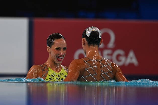 France, Paris, Centre Aquatique Olympique Metropole du Grand Paris, 31.07.2026, European Aquatics Championships Artistic Swimming - Day 1 - Duet Free Preliminary, Enrica Piccoli and Lucrezia Ruggiero of Itali Photo by Eibner Pressefoto Tino Henschel European Aquatics Championships Artistic Swimming - Day 1 - Duet Free Preliminary Paris Copyright: xEibnerxPressefotox