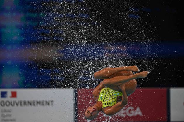 France, Paris, Centre Aquatique Olympique Metropole du Grand Paris, 31.07.2026, European Aquatics Championships Artistic Swimming - Day 1 - Duet Free Preliminary, Enrica Piccoli and Lucrezia Ruggiero of Itali Photo by Eibner Pressefoto Tino Henschel European Aquatics Championships Artistic Swimming - Day 1 - Duet Free Preliminary Paris Copyright: xEibnerxPressefotox