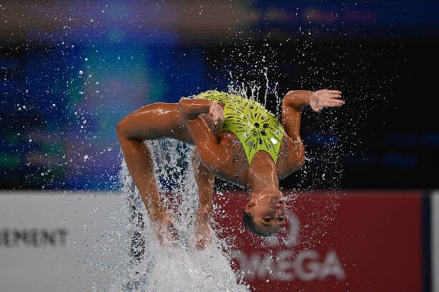 France, Paris, Centre Aquatique Olympique Metropole du Grand Paris, 31.07.2026, European Aquatics Championships Artistic Swimming - Day 1 - Duet Free Preliminary, Enrica Piccoli and Lucrezia Ruggiero of Itali Photo by Eibner Pressefoto Tino Henschel European Aquatics Championships Artistic Swimming - Day 1 - Duet Free Preliminary Paris Copyright: xEibnerxPressefotox