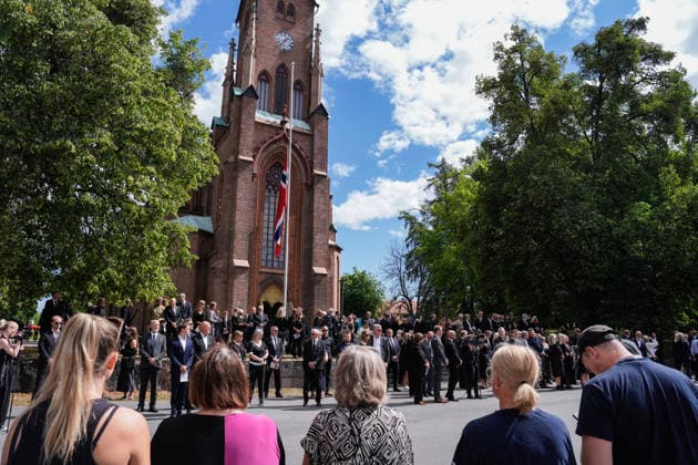 Funeral for rower Olaf Tufte in Horten, July 31, 2026. Olaf Karl Tufte’s funeral at Horten Church on Friday. Photo: Terje Bendiksby, NTB POOL, Horten, Norway. EDITORIAL USE ONLY. RESTRICTED USE FOR BETTING COMPANIES.  Copyright: xTerjexBendiksbyx xNTBx