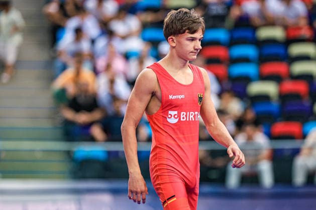 U17, U 17 Wrestling World Championships 55kg FS - Adrian Airich (GER) Copyright: xUnitedxWorldxWrestlingx xAmirrezx UWW-U17-WC-BAKU-2026