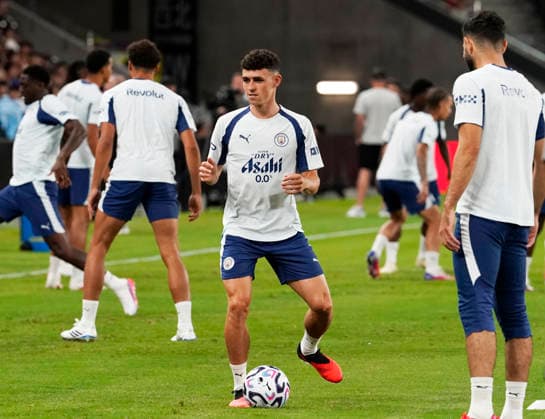 HONGKONG-SOCCER FOOTBALL-FEST Phil Foden of Manchester City during open training at Kai Tan Stadium during the Hong Kong Football Festival 2026 in Hong Kong, July 31, 2026. NEXPHER Vernon Yuen HONG KONG