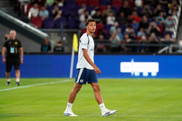HONGKONG-SOCCER FOOTBALL-FEST Oscar Bobb of Manchester City during open training at Kai Tan Stadium during the Hong Kong Football Festival 2026 in Hong Kong, July 31, 2026. NEXPHER Vernon Yuen HONG KONG