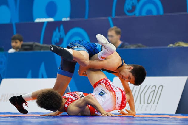 U17, U 17 Wrestling World Championships 55kg FS - Jakhongir Tulkunov (UZB) df. Davit Baleyan (ARM) Copyright: xKostadinxAndonovx UWW-U17-WC-BAKU-2026