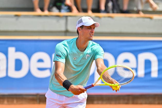 Tennis 1. Bundesliga Herren; TC Augsburg Siebentisch - TK GW Mannheim, 31.07.2026 AUGSBURG, GERMANY - 31. JULY: im Bild Nino SERDARUSIC vom TC Augsburg während dem Match der 1. Bundesliga Herren zwischen dem TC Augsburg und dem TK GW Mannheim am 6. Spieltag Copyright: xBEAUTIFULxSPORTS Goldbergx