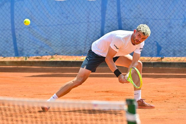 Tennis 1. Bundesliga Herren; TC Augsburg Siebentisch - TK GW Mannheim, 31.07.2026 AUGSBURG, GERMANY - 31. JULY: im Bild Jerome KYM vom TC GW Mannheim während dem Match der 1. Bundesliga Herren zwischen dem TC Augsburg und dem TK GW Mannheim am 6. Spieltag Copyright: xBEAUTIFULxSPORTS Goldbergx