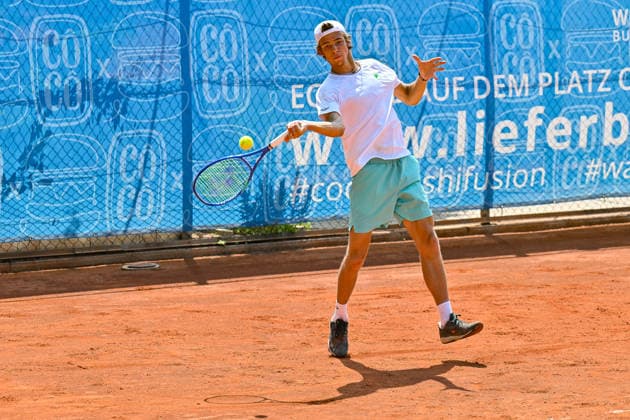 Tennis 1. Bundesliga Herren; TC Augsburg Siebentisch - TK GW Mannheim, 31.07.2026 AUGSBURG, GERMANY - 31. JULY: im Bild Niels McDONALD vom TC GW Mannheim während dem Match der 1. Bundesliga Herren zwischen dem TC Augsburg und dem TK GW Mannheim am 6. Spieltag Copyright: xBEAUTIFULxSPORTS Goldbergx