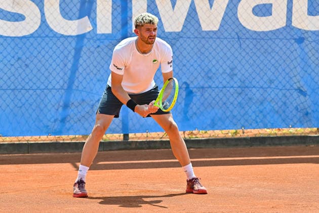 Tennis 1. Bundesliga Herren; TC Augsburg Siebentisch - TK GW Mannheim, 31.07.2026 AUGSBURG, GERMANY - 31. JULY: im Bild Jerome KYM vom TC GW Mannheim während dem Match der 1. Bundesliga Herren zwischen dem TC Augsburg und dem TK GW Mannheim am 6. Spieltag Copyright: xBEAUTIFULxSPORTS Goldbergx