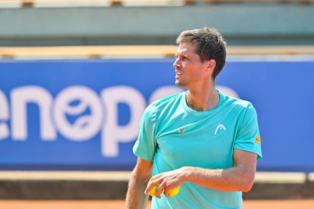 Tennis 1. Bundesliga Herren; TC Augsburg Siebentisch - TK GW Mannheim, 31.07.2026 AUGSBURG, GERMANY - 31. JULY: im Bild Nino SERDARUSIC vom TC Augsburg während dem Match der 1. Bundesliga Herren zwischen dem TC Augsburg und dem TK GW Mannheim am 6. Spieltag Copyright: xBEAUTIFULxSPORTS Goldbergx