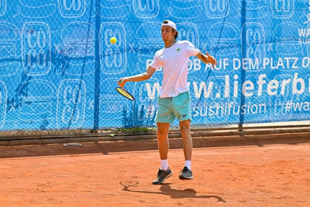 Tennis 1. Bundesliga Herren; TC Augsburg Siebentisch - TK GW Mannheim, 31.07.2026 AUGSBURG, GERMANY - 31. JULY: im Bild Niels McDONALD vom TC GW Mannheim während dem Match der 1. Bundesliga Herren zwischen dem TC Augsburg und dem TK GW Mannheim am 6. Spieltag Copyright: xBEAUTIFULxSPORTS Goldbergx