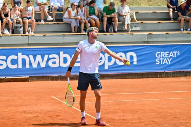 Tennis 1. Bundesliga Herren; TC Augsburg Siebentisch - TK GW Mannheim, 31.07.2026 AUGSBURG, GERMANY - 31. JULY: im Bild Jerome KYM vom TC GW Mannheim während dem Match der 1. Bundesliga Herren zwischen dem TC Augsburg und dem TK GW Mannheim am 6. Spieltag Copyright: xBEAUTIFULxSPORTS Goldbergx