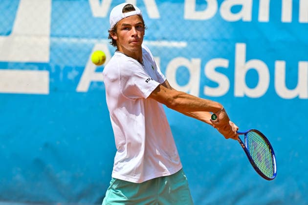 Tennis 1. Bundesliga Herren; TC Augsburg Siebentisch - TK GW Mannheim, 31.07.2026 AUGSBURG, GERMANY - 31. JULY: im Bild Niels McDONALD vom TC GW Mannheim während dem Match der 1. Bundesliga Herren zwischen dem TC Augsburg und dem TK GW Mannheim am 6. Spieltag Copyright: xBEAUTIFULxSPORTS Goldbergx