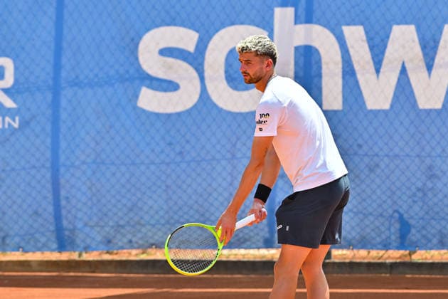 Tennis 1. Bundesliga Herren; TC Augsburg Siebentisch - TK GW Mannheim, 31.07.2026 AUGSBURG, GERMANY - 31. JULY: im Bild Jerome KYM vom TC GW Mannheim während dem Match der 1. Bundesliga Herren zwischen dem TC Augsburg und dem TK GW Mannheim am 6. Spieltag Copyright: xBEAUTIFULxSPORTS Goldbergx