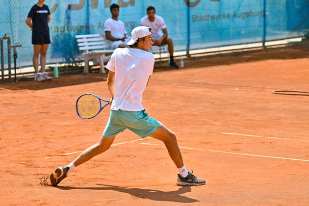 Tennis 1. Bundesliga Herren; TC Augsburg Siebentisch - TK GW Mannheim, 31.07.2026 AUGSBURG, GERMANY - 31. JULY: im Bild Niels McDONALD vom TC GW Mannheim während dem Match der 1. Bundesliga Herren zwischen dem TC Augsburg und dem TK GW Mannheim am 6. Spieltag Copyright: xBEAUTIFULxSPORTS Goldbergx