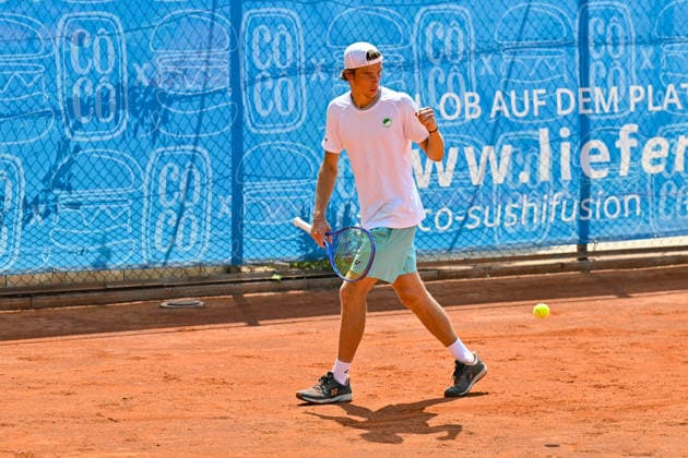 Tennis 1. Bundesliga Herren; TC Augsburg Siebentisch - TK GW Mannheim, 31.07.2026 AUGSBURG, GERMANY - 31. JULY: im Bild Niels McDONALD vom TC GW Mannheim während dem Match der 1. Bundesliga Herren zwischen dem TC Augsburg und dem TK GW Mannheim am 6. Spieltag Copyright: xBEAUTIFULxSPORTS Goldbergx