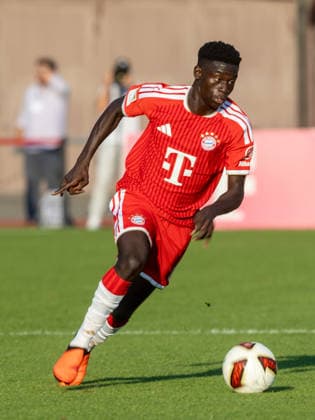 Bayerns 39 Bara Sapoko NDIAYE. Fussball, Rottach-Egern - FC Bayern 0:15. Fußball, FC Rottach-Egern - FC Bayern München, Testspiel, Vorbereitungsspiel zur Saison 2026-2027, am 30.07.2026 in Rottach-Egern, S P O R T P L A T Z, Deutschland. Quelle Copyright Credit : Oryk HAIST