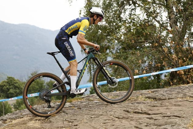31.07.2026, Monteceneri, Monte Ceneri, 2026 UEC MTB European Championship, EM, Europameisterschaft XCR Team Relay s Final (cross country team relay) Volodymyr Obukhivskyi 7B (UKR, U23 Men) Monteceneri Monte Ceneri Ticino Switzerland Copyright: xJustPictures.ch FrancescoxMinghettix jp-en-FrMi-_NG_0175