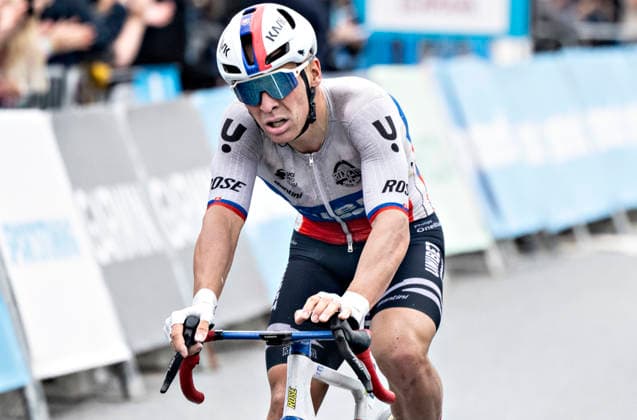 DENMARK PostNord Danmark Rundt - Stage 3 Lukas Kubies finished second on Stage 3 of the PostNord Danmark Rundt, Friday, July 31, 2026. The stage is 202.9 kilometers long and runs from Fredericia to Vejle. (Photo: Henning Bagger Ritzau Scanpix) , Vejle Denmark Copyright: HenningxBagger HenningxBaggerx spdk20260731-184614-L