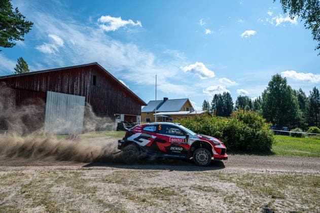MOTORSPORTS - Rally - 2026 WRC, Motorsport Rallye, WM Rally Finland Photo by IPA ABACAPRESS.COM87139523 - Sami Pajari (FIN) and Marko Salminen (FIN) in a Toyota GR Yaris Rally1 from Toyota Gazoo Racing WRT2 in action during the FIA WRC SECTO RALLY FINLAND in Jyväskylä, Finland, July 30–August 2, 2026. Finland Finland  Copyright: xIPAxSport ABACAx