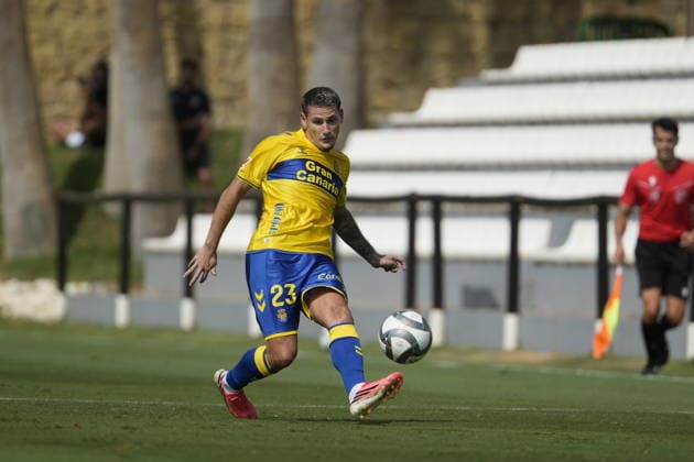 Cristian Gutierrez of Las Palmas during the friendly match between Las Palmas UD v Neom SC played at the Marbella Football Center, on July 31, 2026 in Spain Spain Copyright: xCristobalxOrtegax xAgenciaxLOFx